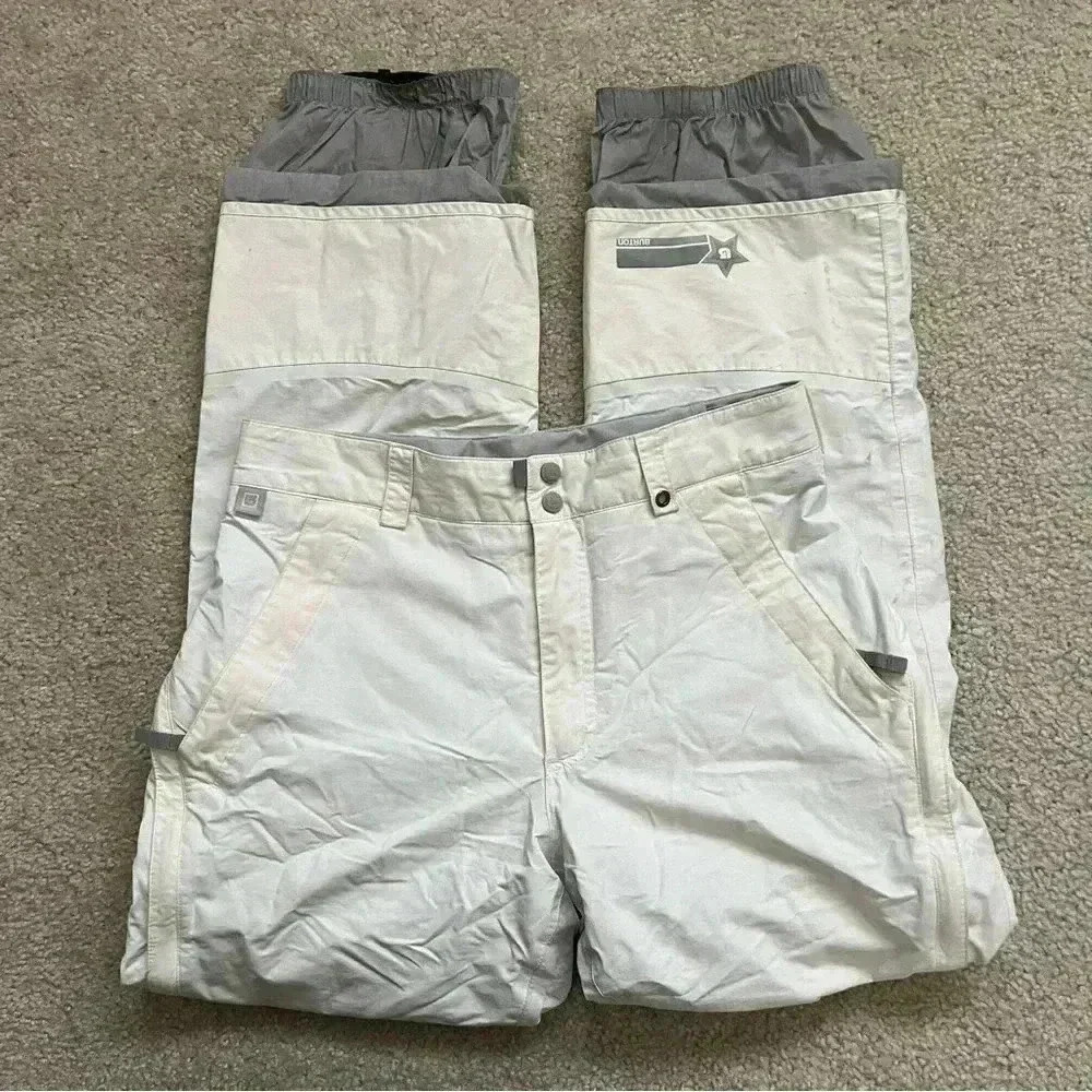 Burton Snowboarding Snow Ski Pants Women’s Size Medium White Adjustable Waist